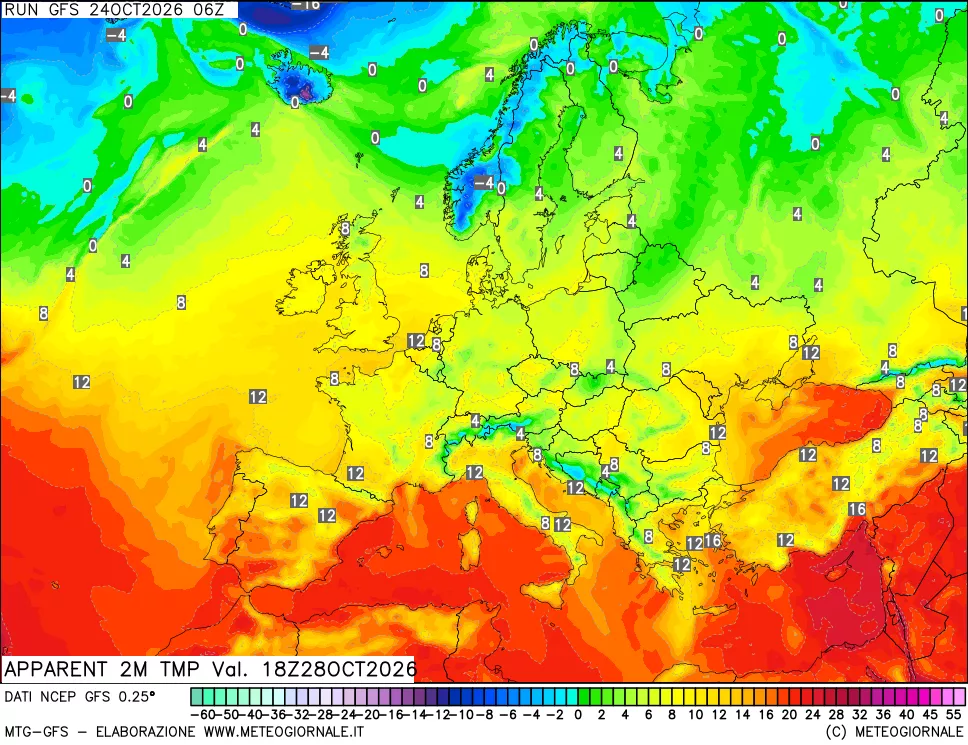 mappa Temp percepita