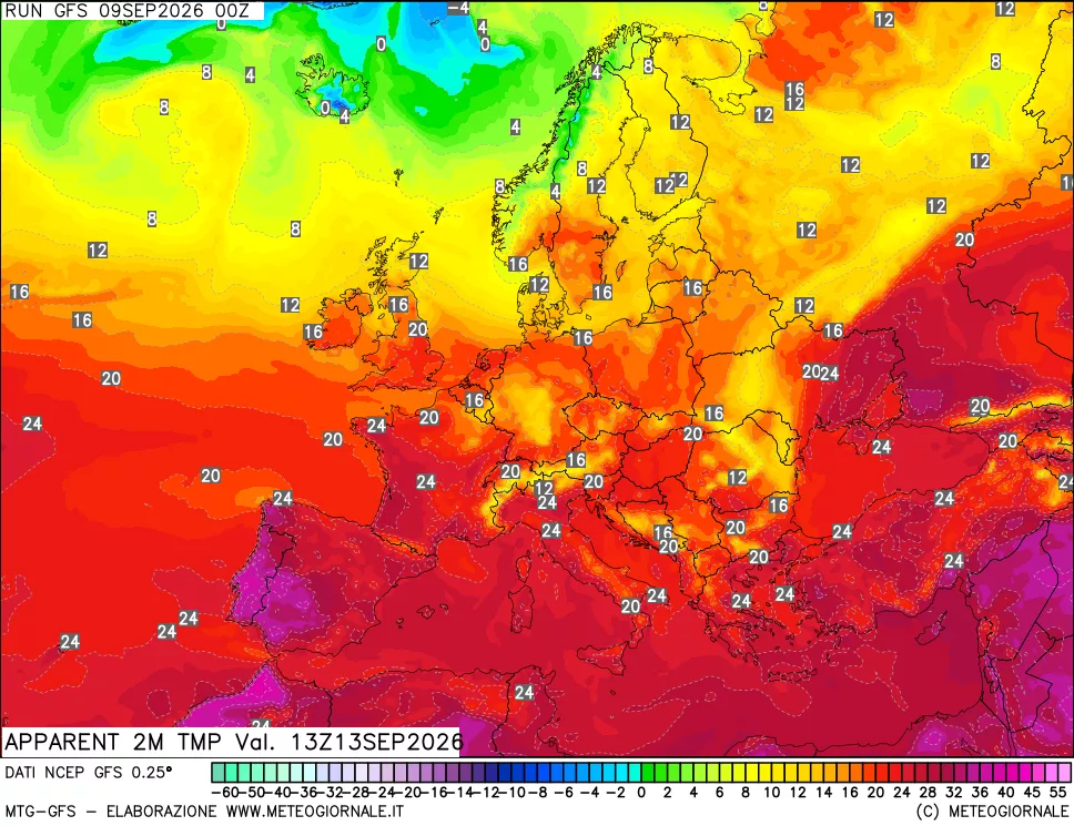 mappa Temp percepita