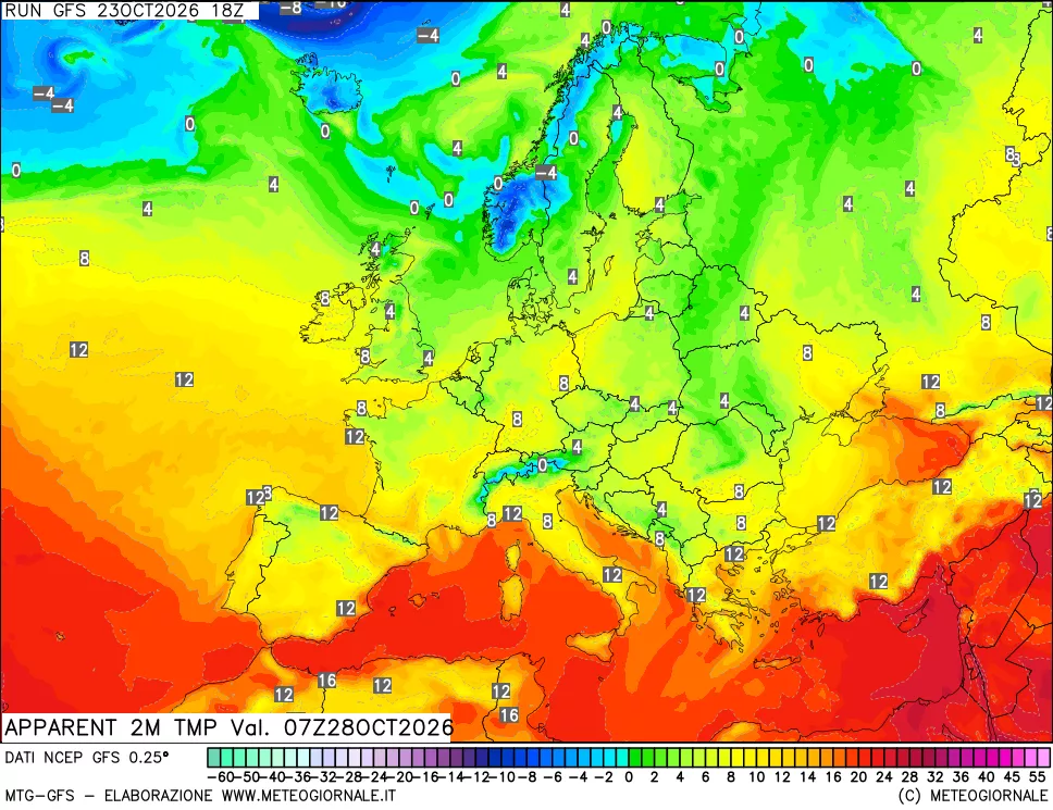 mappa Temp percepita