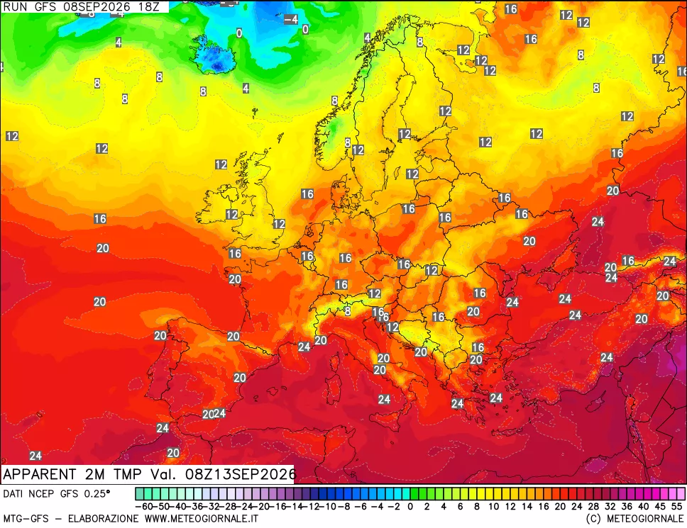 mappa Temp percepita