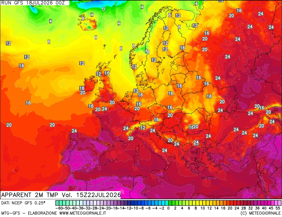 mappa Temp percepita