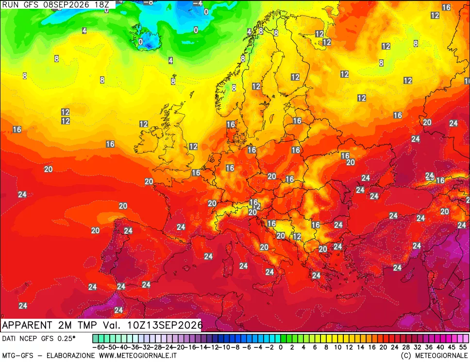 mappa Temp percepita