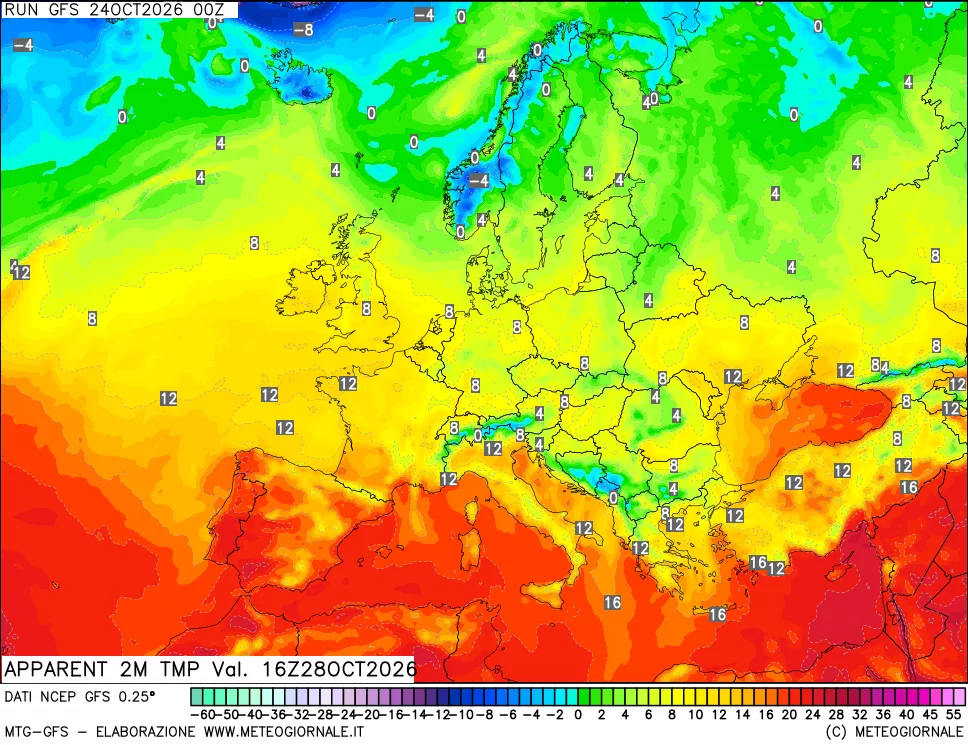 mappa Temp percepita