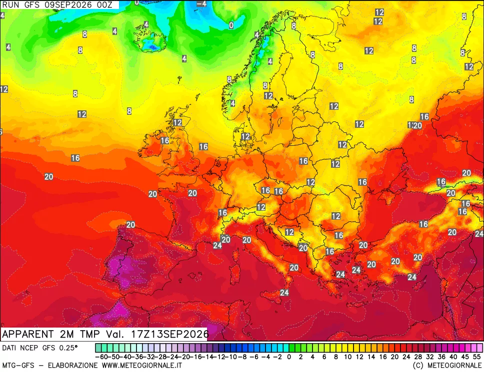 mappa Temp percepita