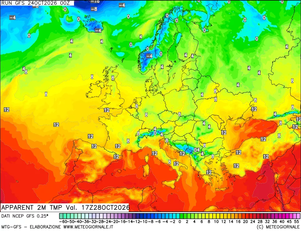 mappa Temp percepita