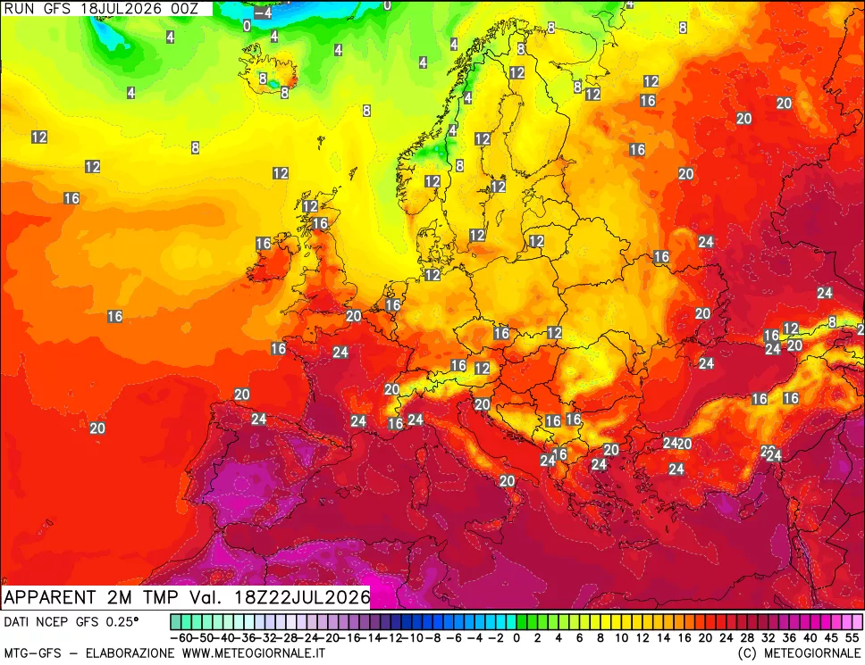 mappa Temp percepita