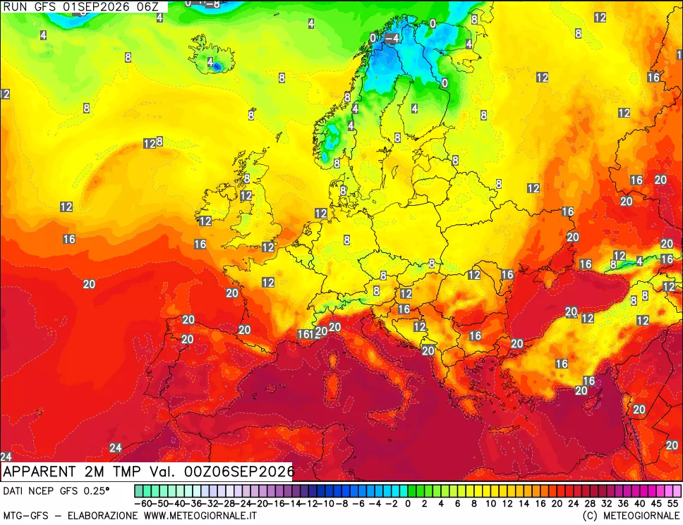 mappa Temp percepita