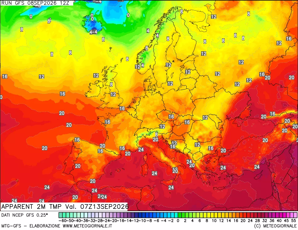 mappa Temp percepita
