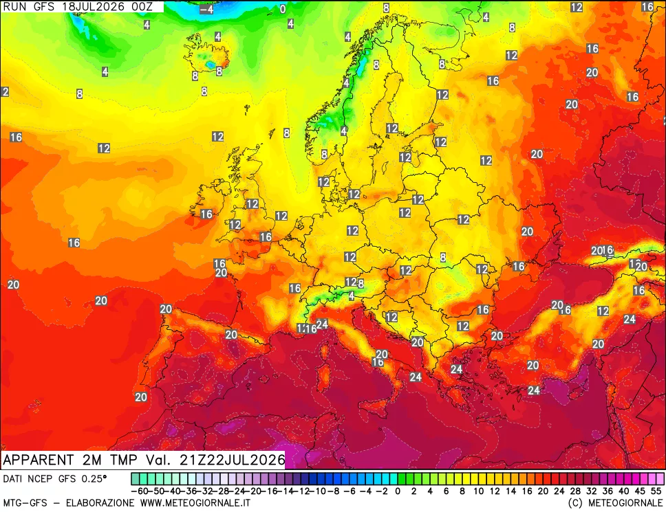 mappa Temp percepita
