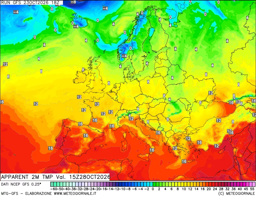 mappa Temp percepita