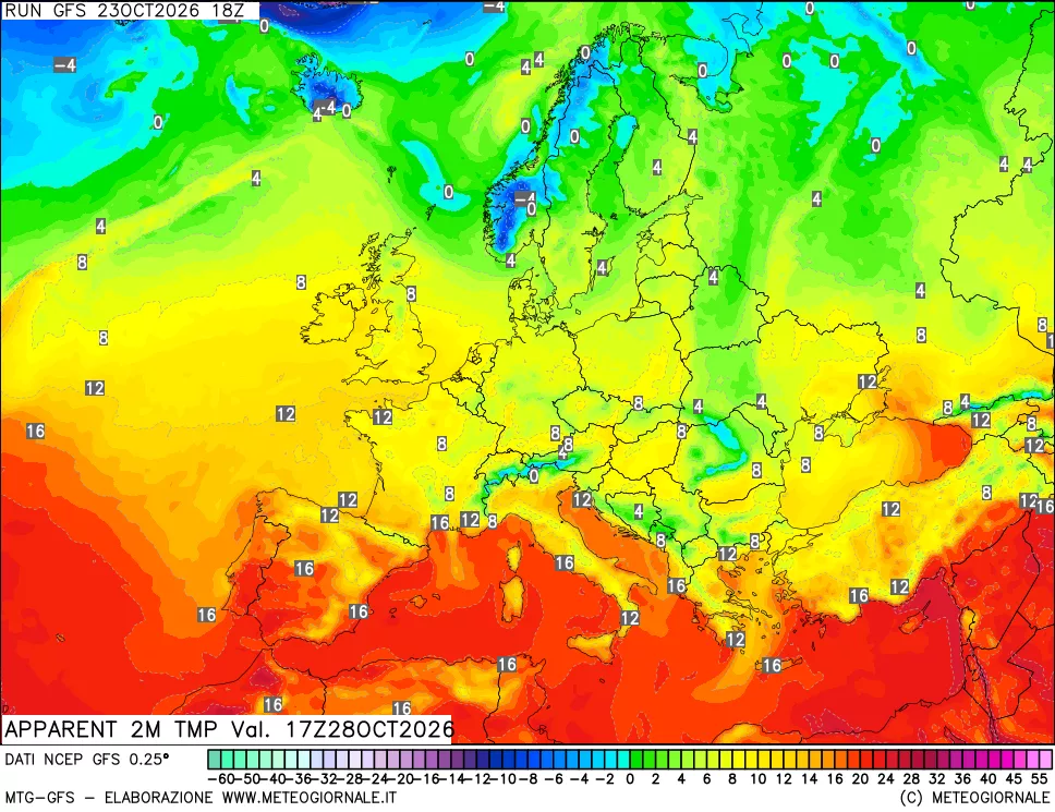 mappa Temp percepita