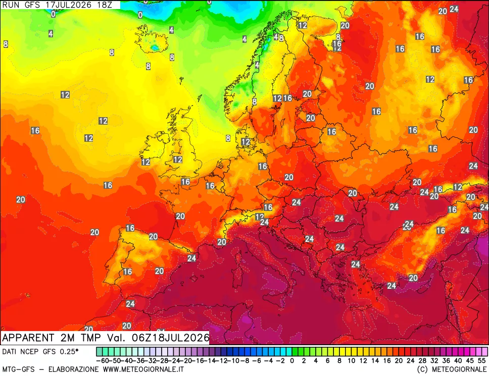 mappa Temp percepita