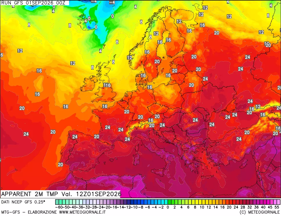 mappa Temp percepita