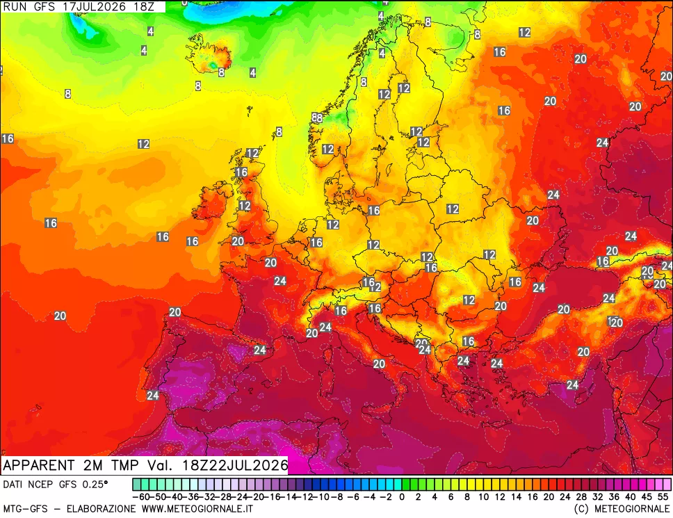 mappa Temp percepita