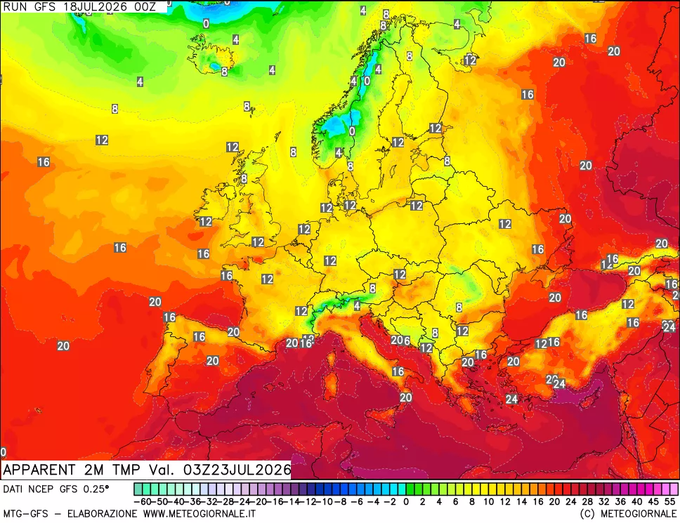 mappa Temp percepita
