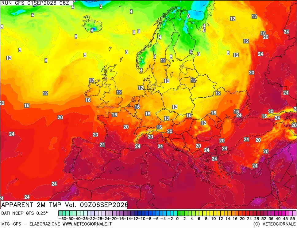 mappa Temp percepita