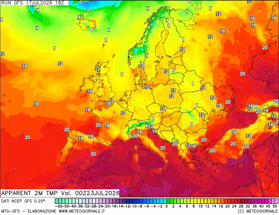 mappa Temp percepita