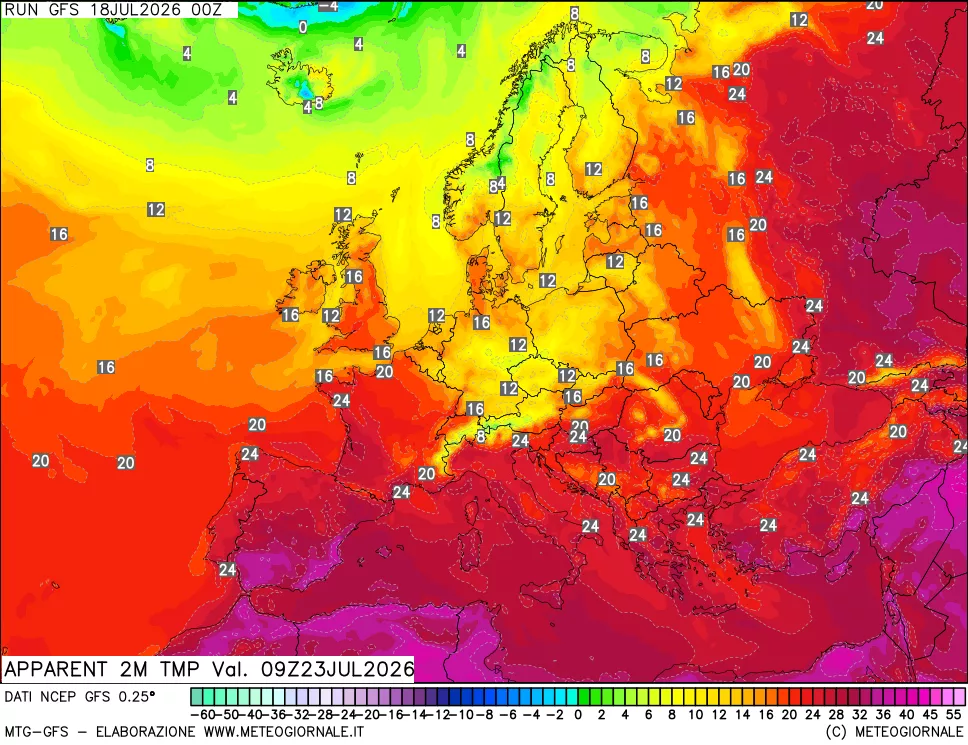 mappa Temp percepita