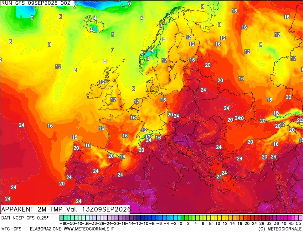mappa Temp percepita