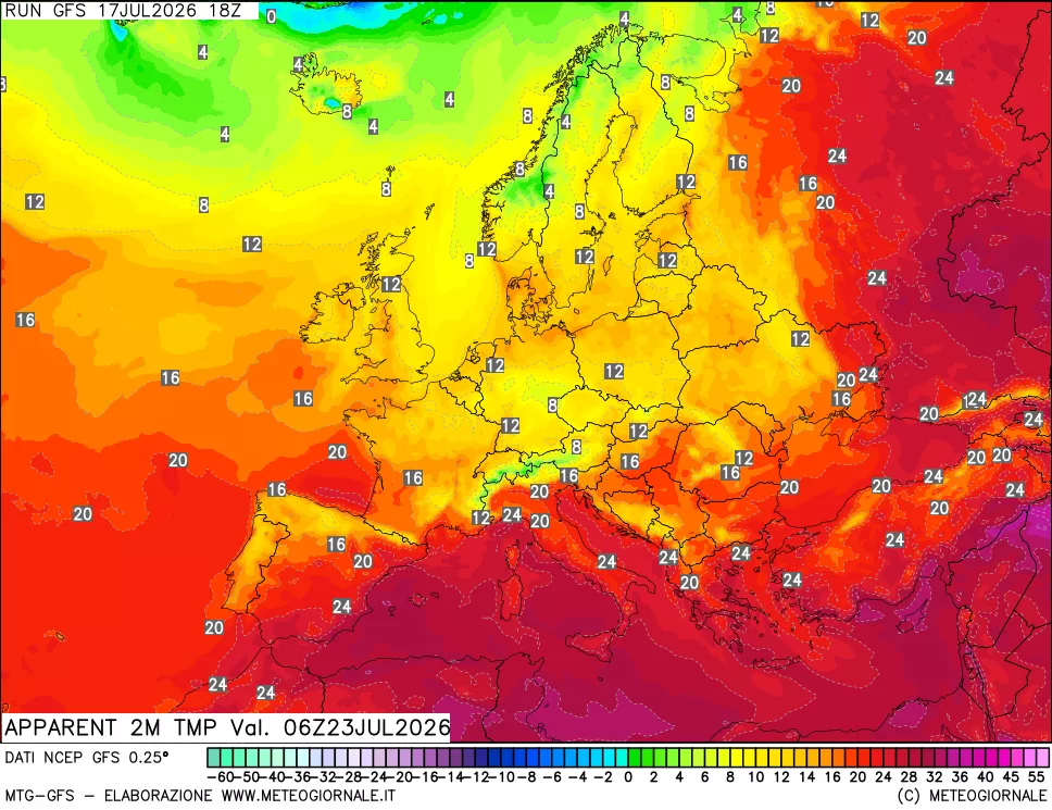mappa Temp percepita