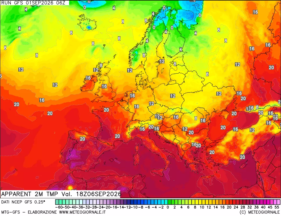 mappa Temp percepita