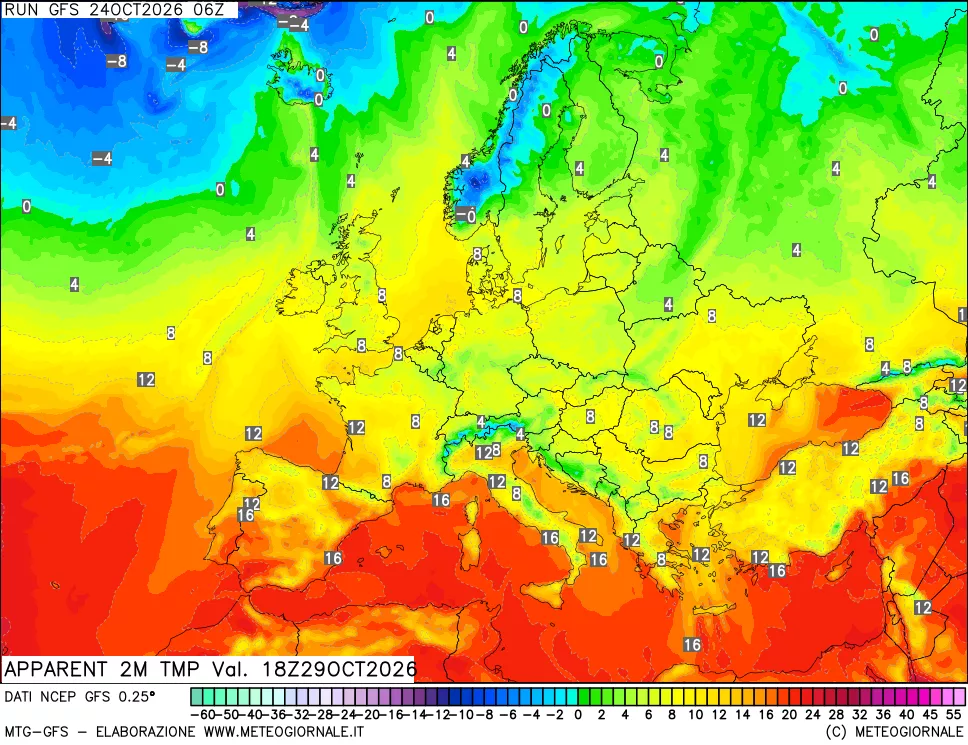 mappa Temp percepita