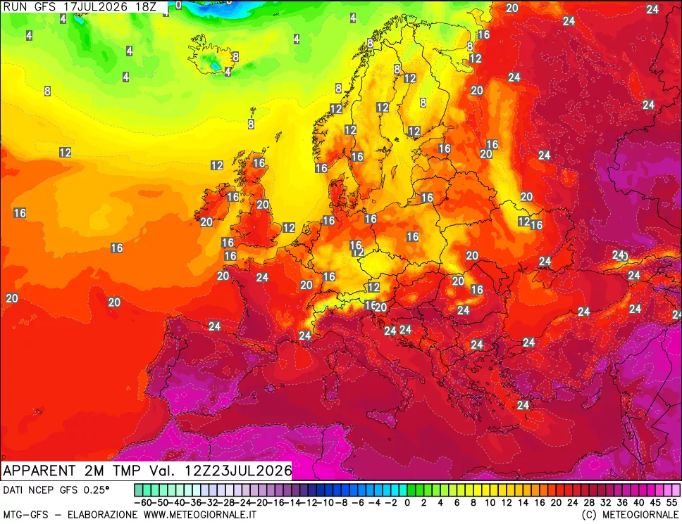 mappa Temp percepita