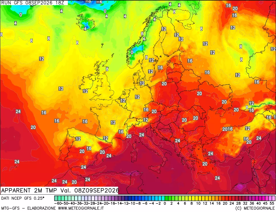 mappa Temp percepita