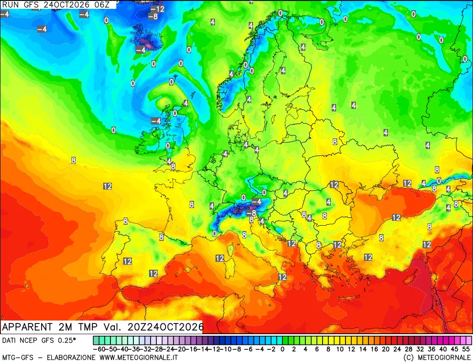 mappa Temp percepita