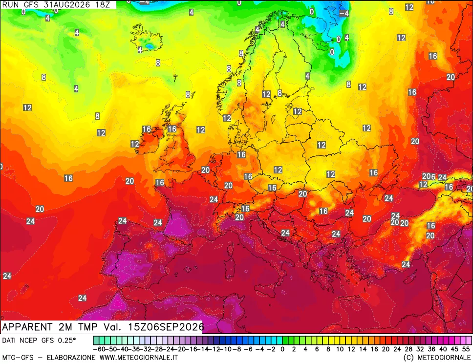 mappa Temp percepita