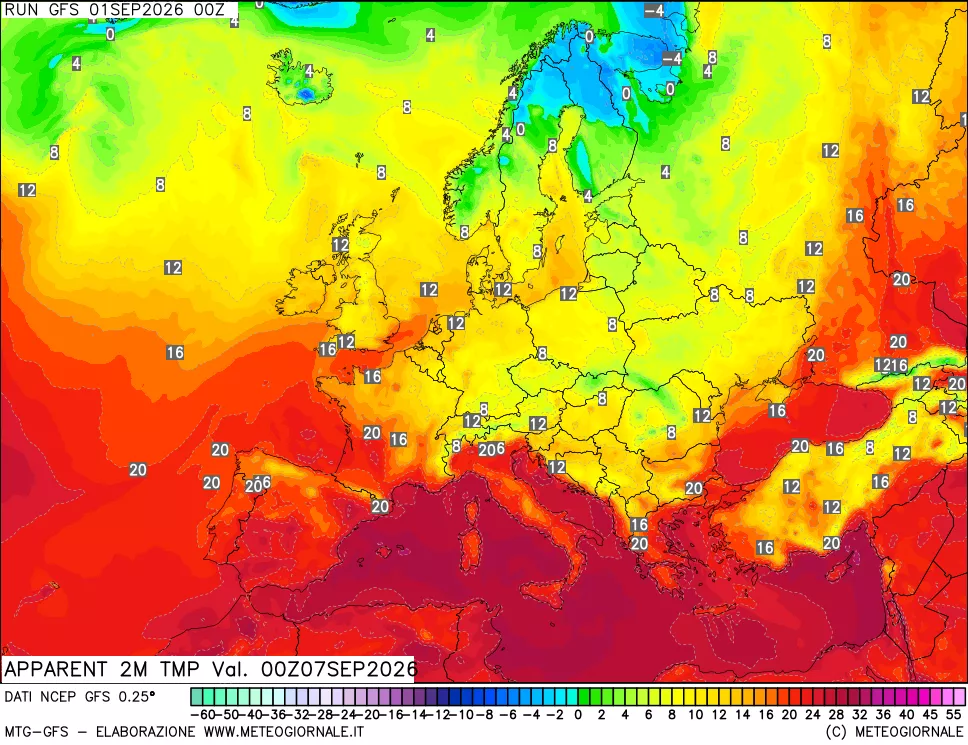 mappa Temp percepita