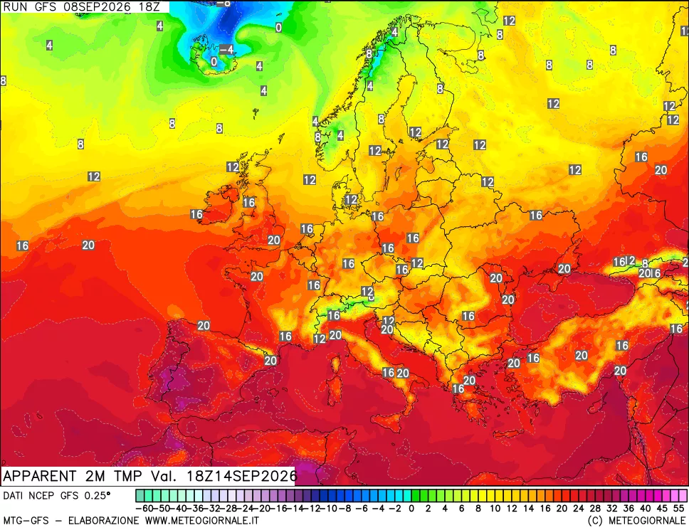 mappa Temp percepita