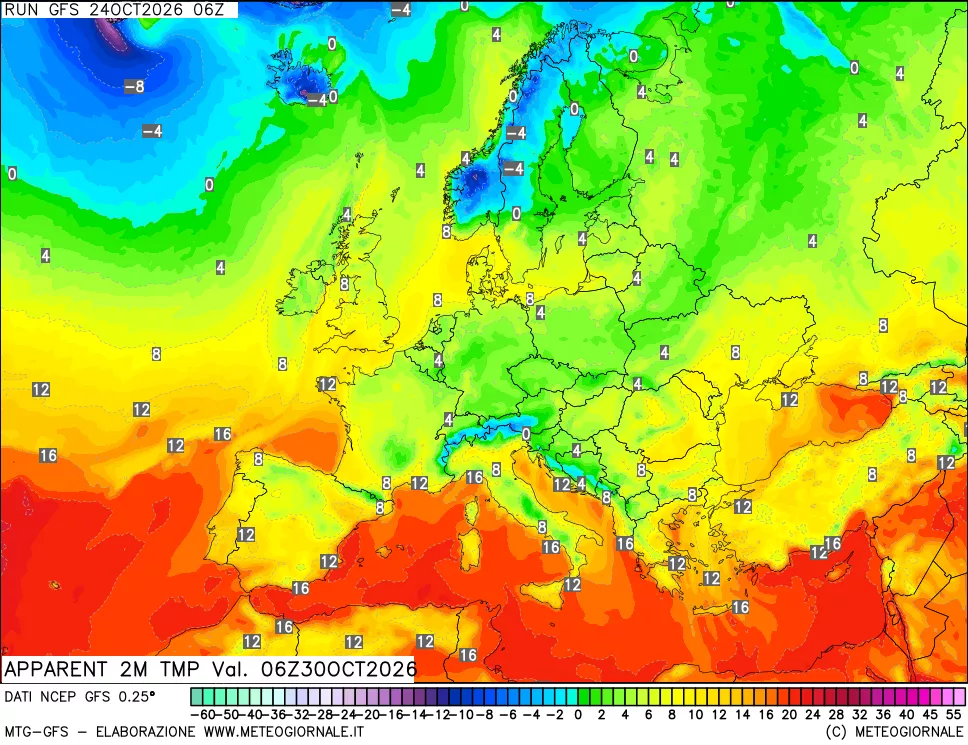 mappa Temp percepita