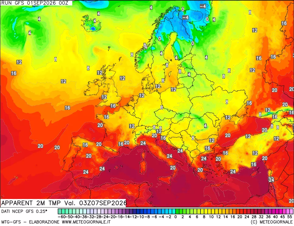 mappa Temp percepita