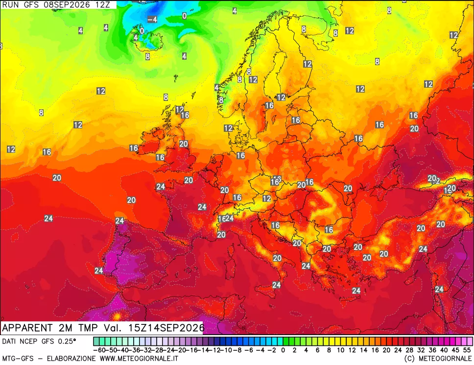 mappa Temp percepita