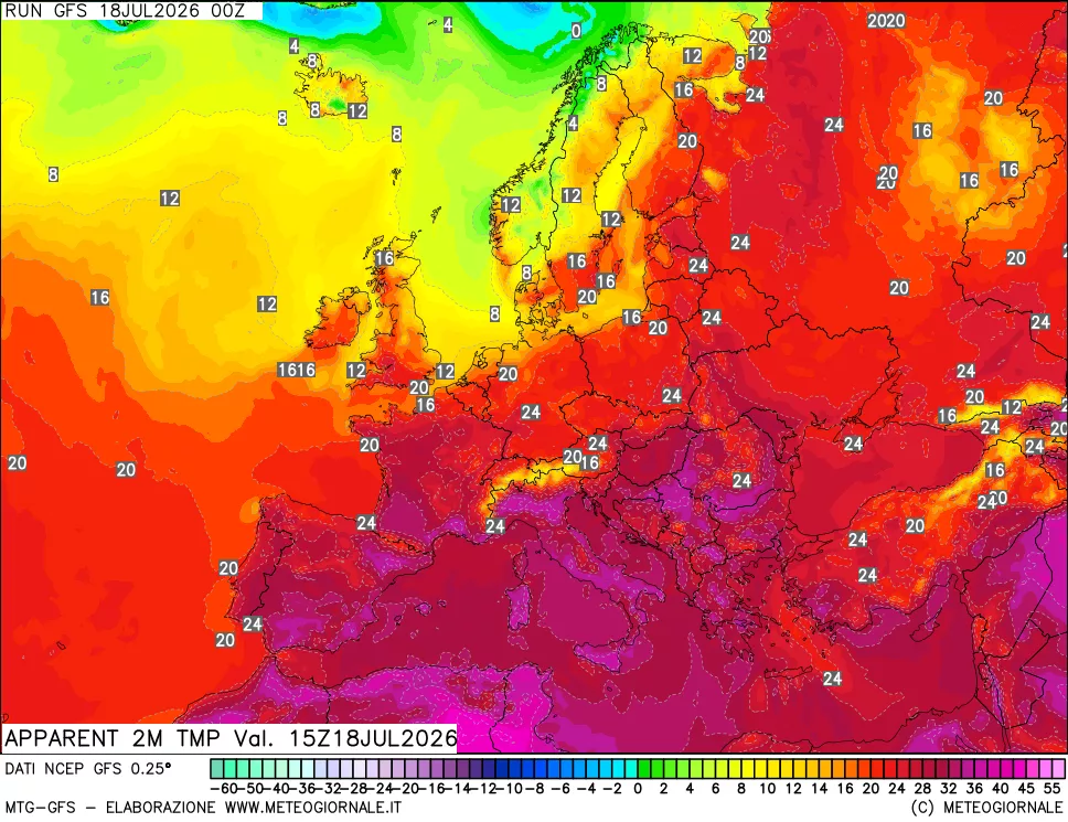 mappa Temp percepita