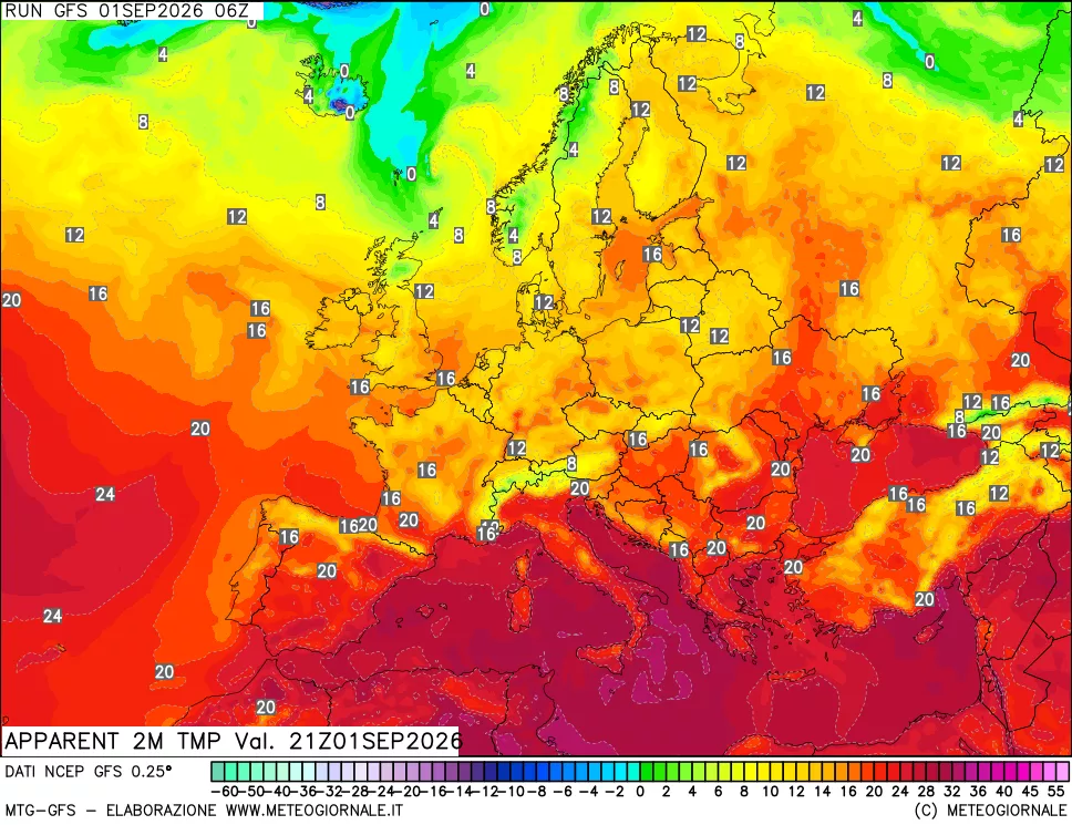 mappa Temp percepita