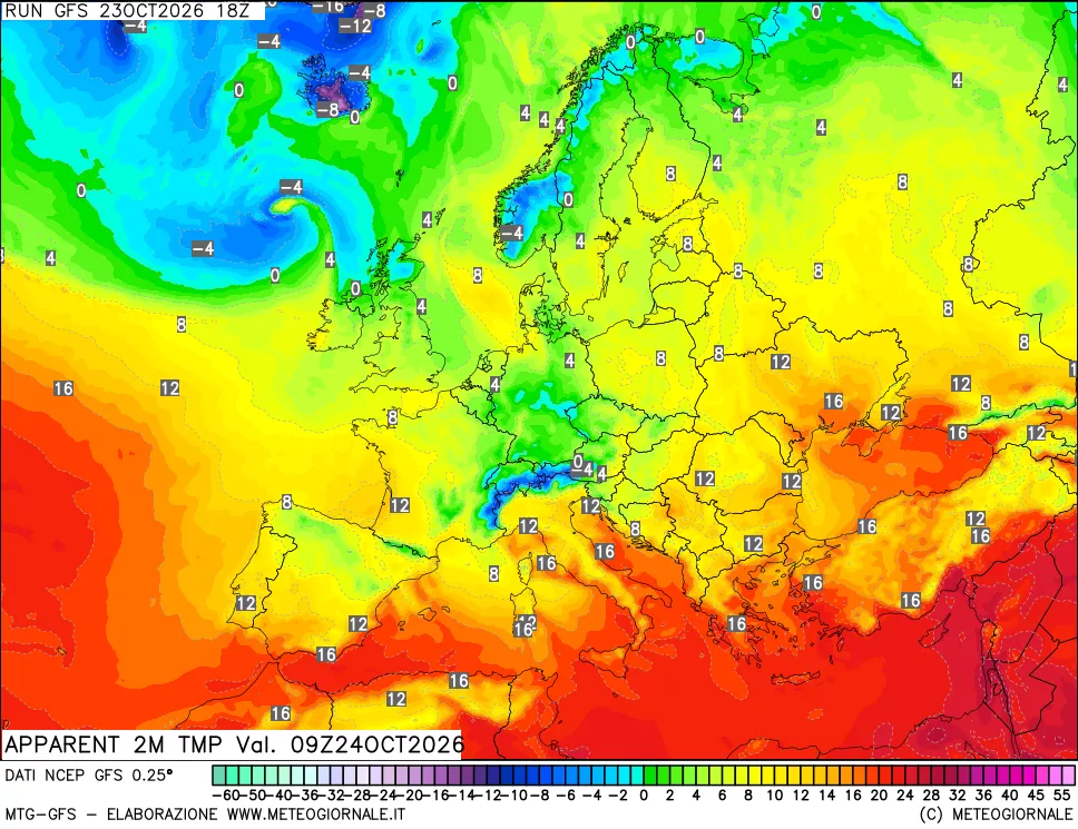 mappa Temp percepita