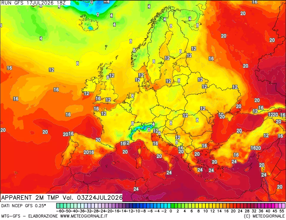 mappa Temp percepita