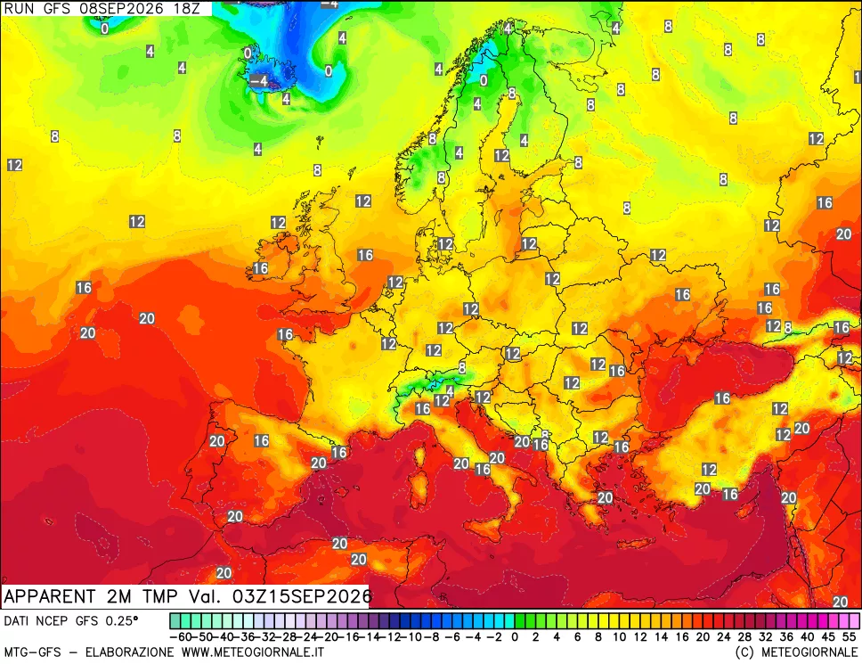 mappa Temp percepita
