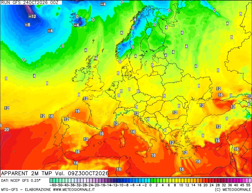 mappa Temp percepita