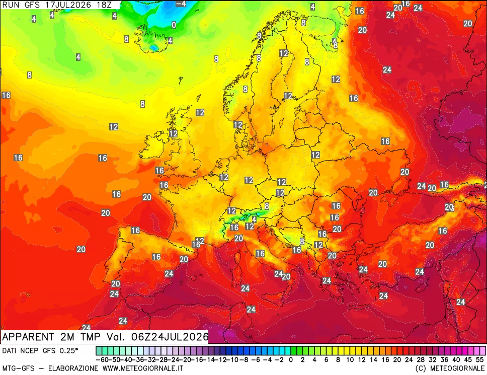 mappa Temp percepita