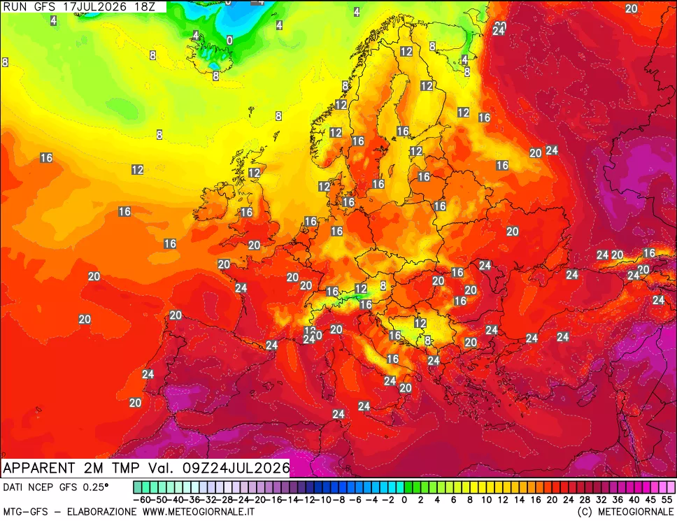 mappa Temp percepita
