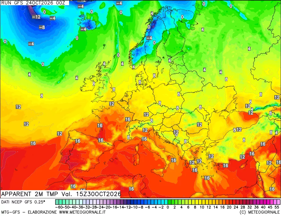 mappa Temp percepita