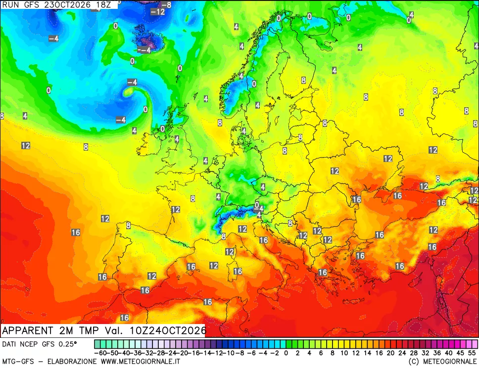 mappa Temp percepita