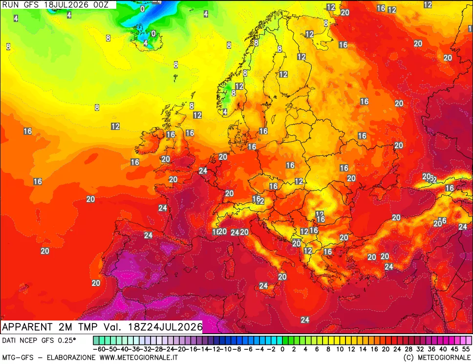 mappa Temp percepita