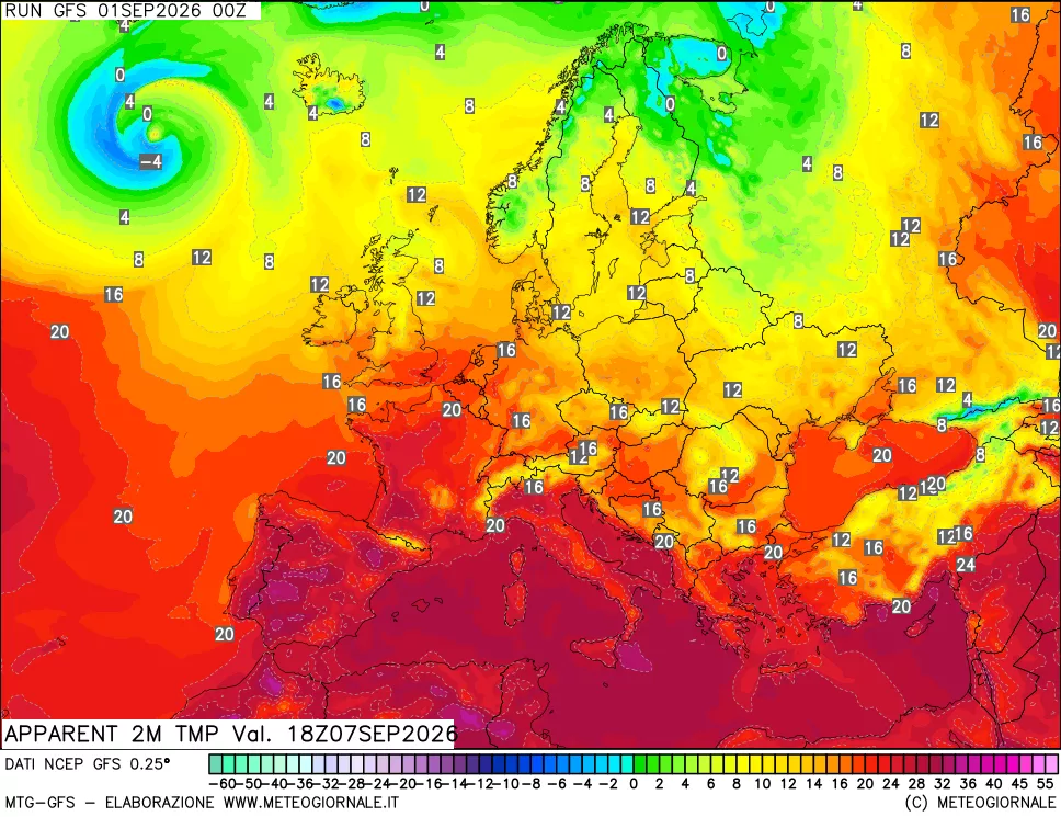 mappa Temp percepita