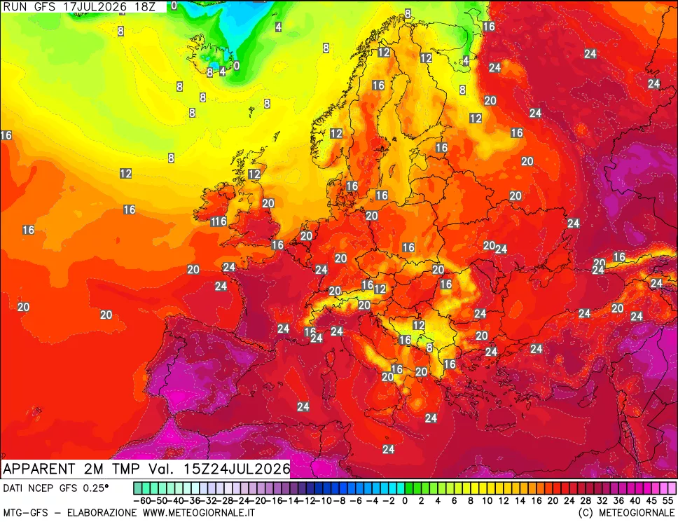 mappa Temp percepita