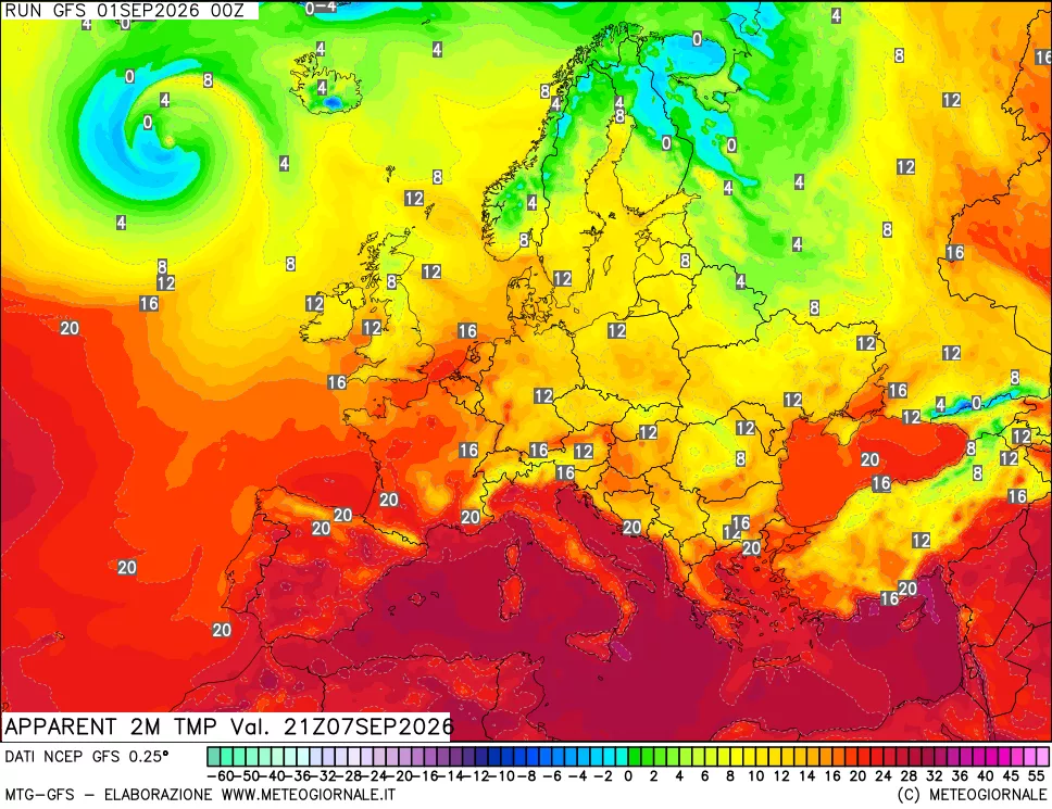 mappa Temp percepita