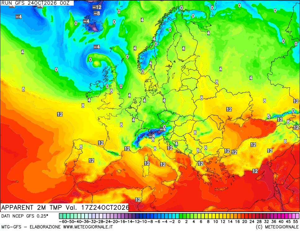 mappa Temp percepita